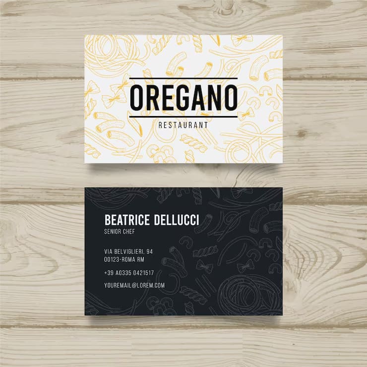 Mẫu card visit nhà hàng vintage 5 Mẫu card visit nhà hàng vintage 5