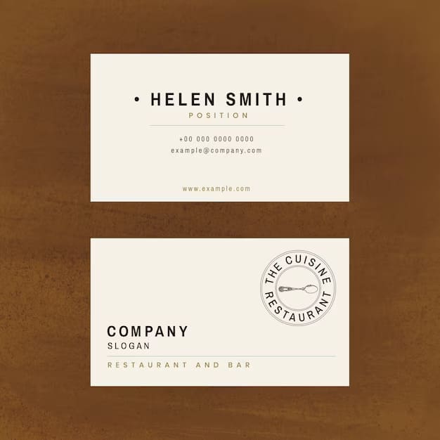 Mẫu card visit nhà hàng vintage 2 Mẫu card visit nhà hàng vintage 2