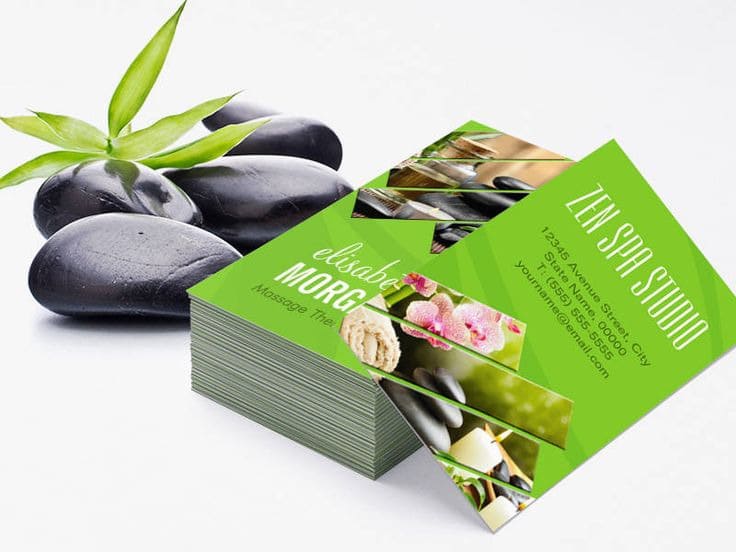 Mẫu card visit spa thư giãn, gần gũi với thiên nhiên Mẫu card visit spa thư giãn, gần gũi với thiên nhiên