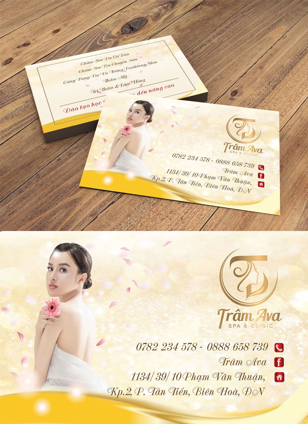 Mẫu card visit spa cho phái đẹp Mẫu card visit spa cho phái đẹp