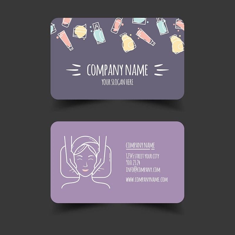 Mẫu card visit spa dễ thương Mẫu card visit spa dễ thương