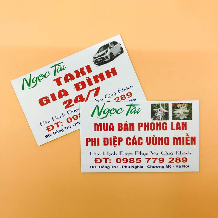 Mẫu card visit taxi gia đình cổ điển Mẫu card visit taxi gia đình cổ điển