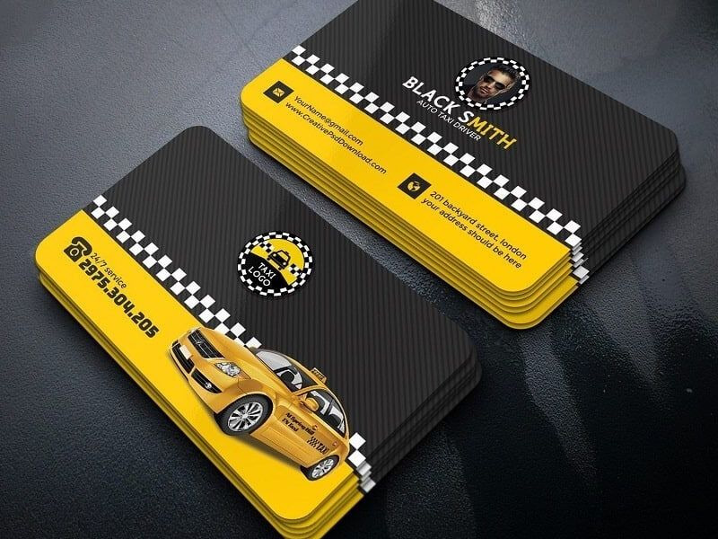 Mẫu card visit taxi hiện đại Mẫu card visit taxi hiện đại