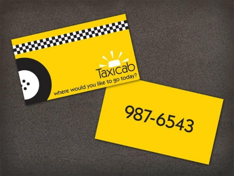 Mẫu card visit taxi đơn giản Mẫu card visit taxi đơn giản