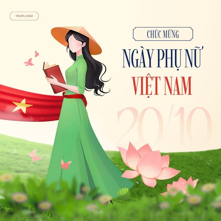 Mẫu thiệp mời 20/10 tặng cô giáo màu xanh dịu mắt Mẫu thiệp mời 20/10 tặng cô giáo màu xanh dịu mắt