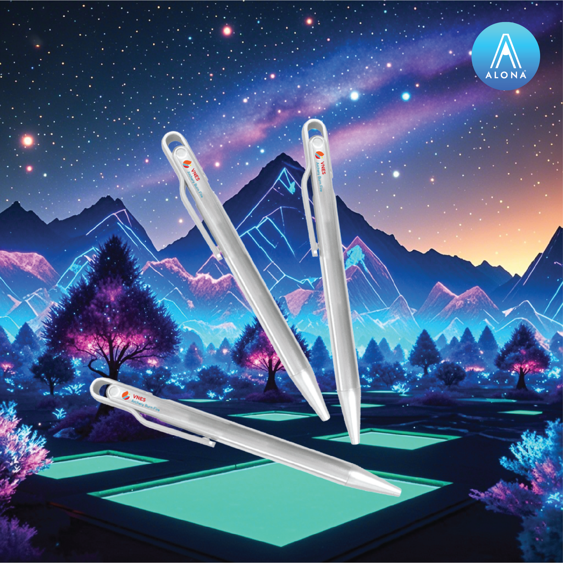 Bút bi in logo VNES Bank dùng làm quà tặng doanh nghiệp