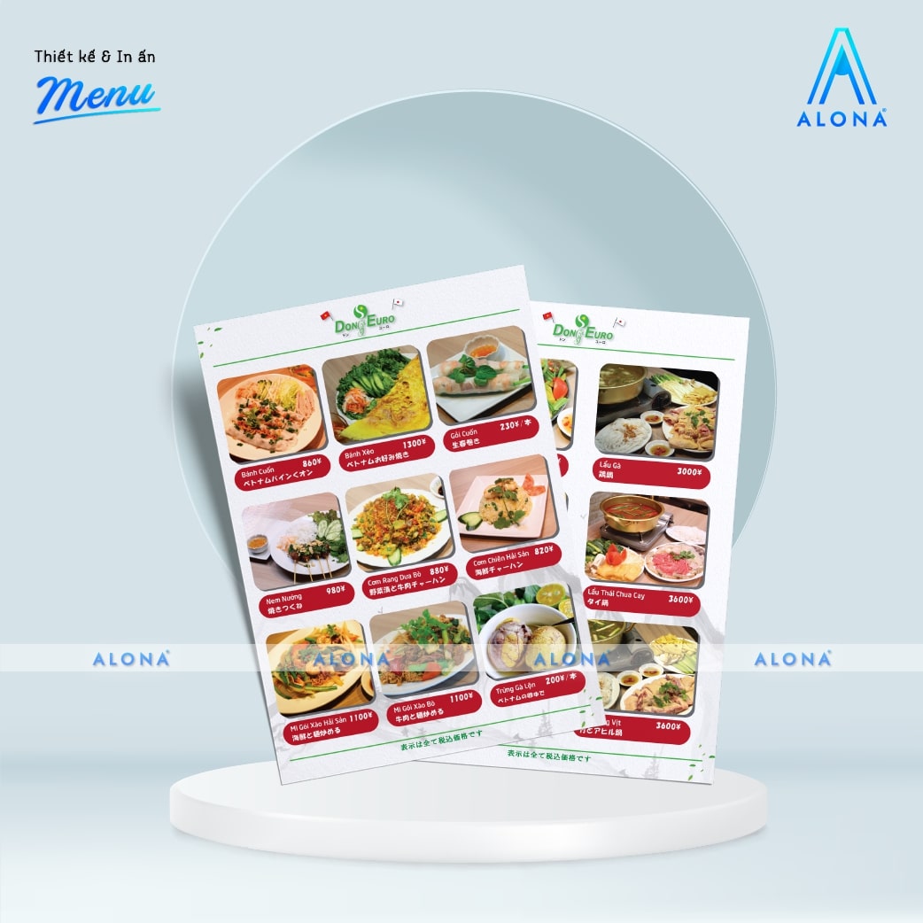 mẫu menu đẹp