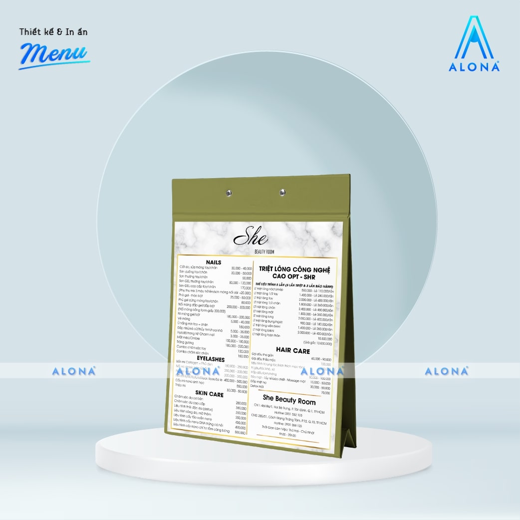 mẫu menu đẹp