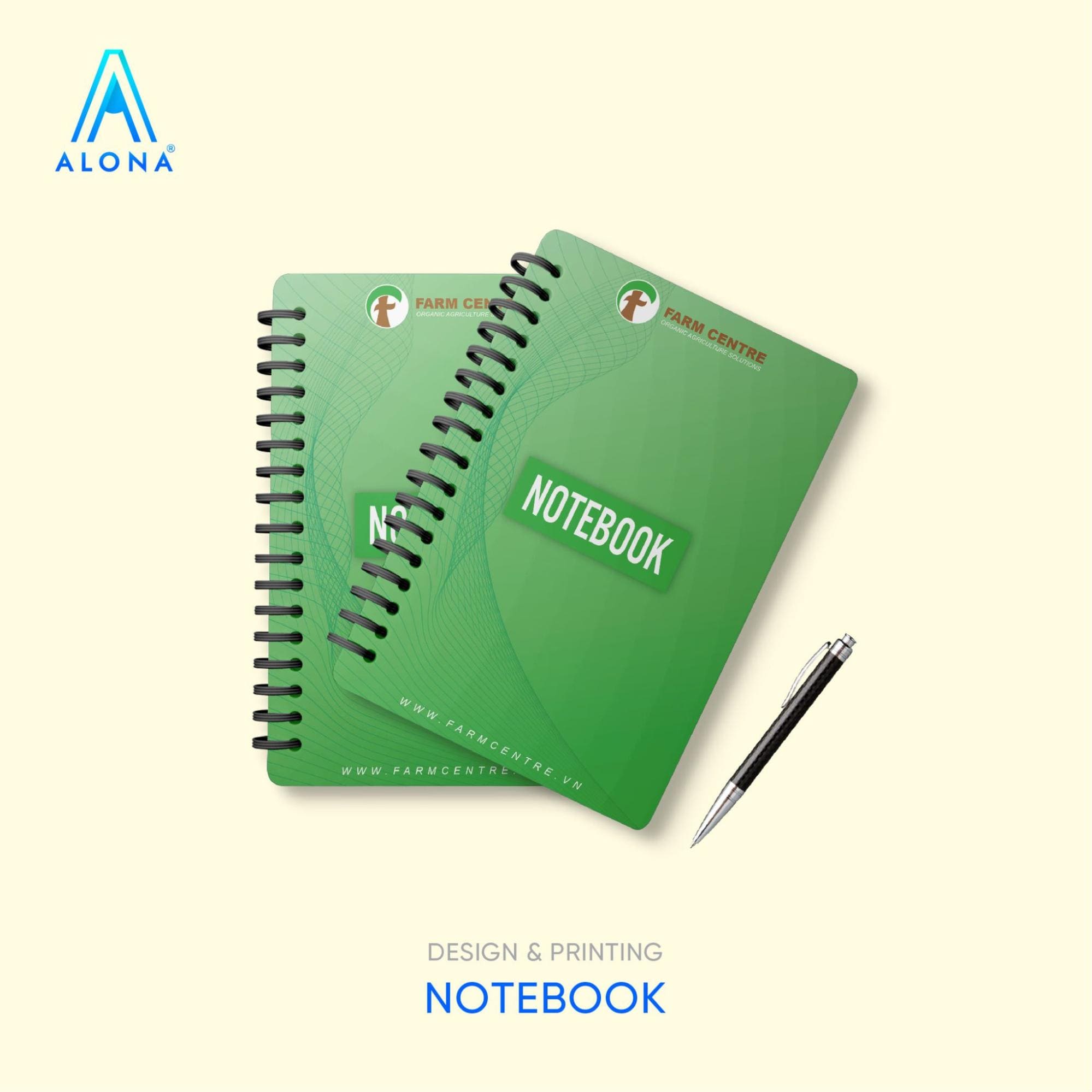 Spiral-bound notebook for brand promotion
