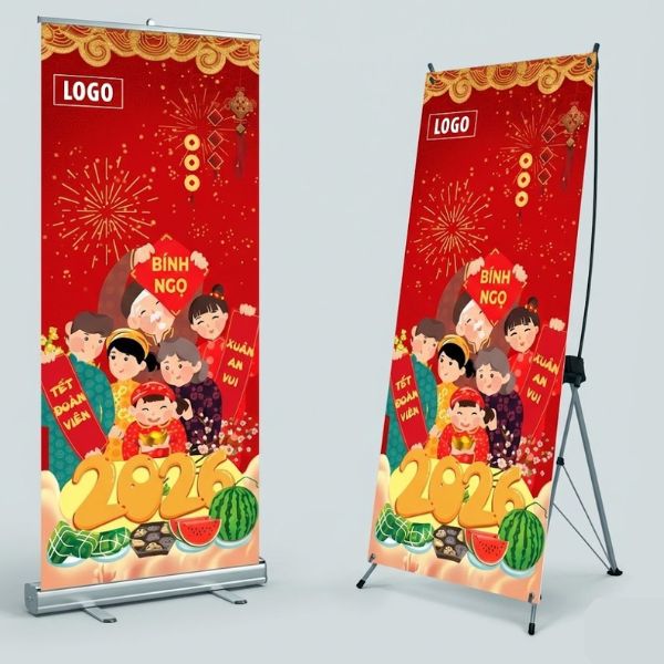 standee Tết đẹp dịp Bính Ngọ 2026