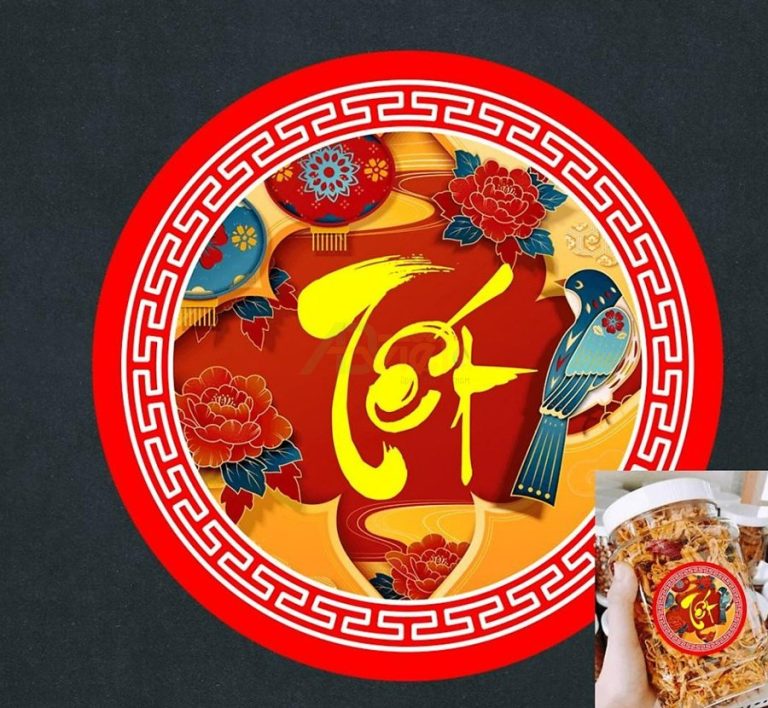 Tem decal dán hộp quà Tết