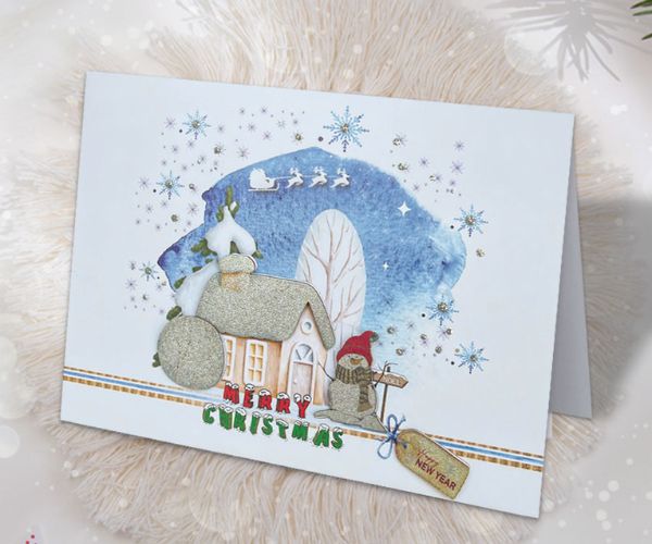 Thiệp mời hình người tuyết