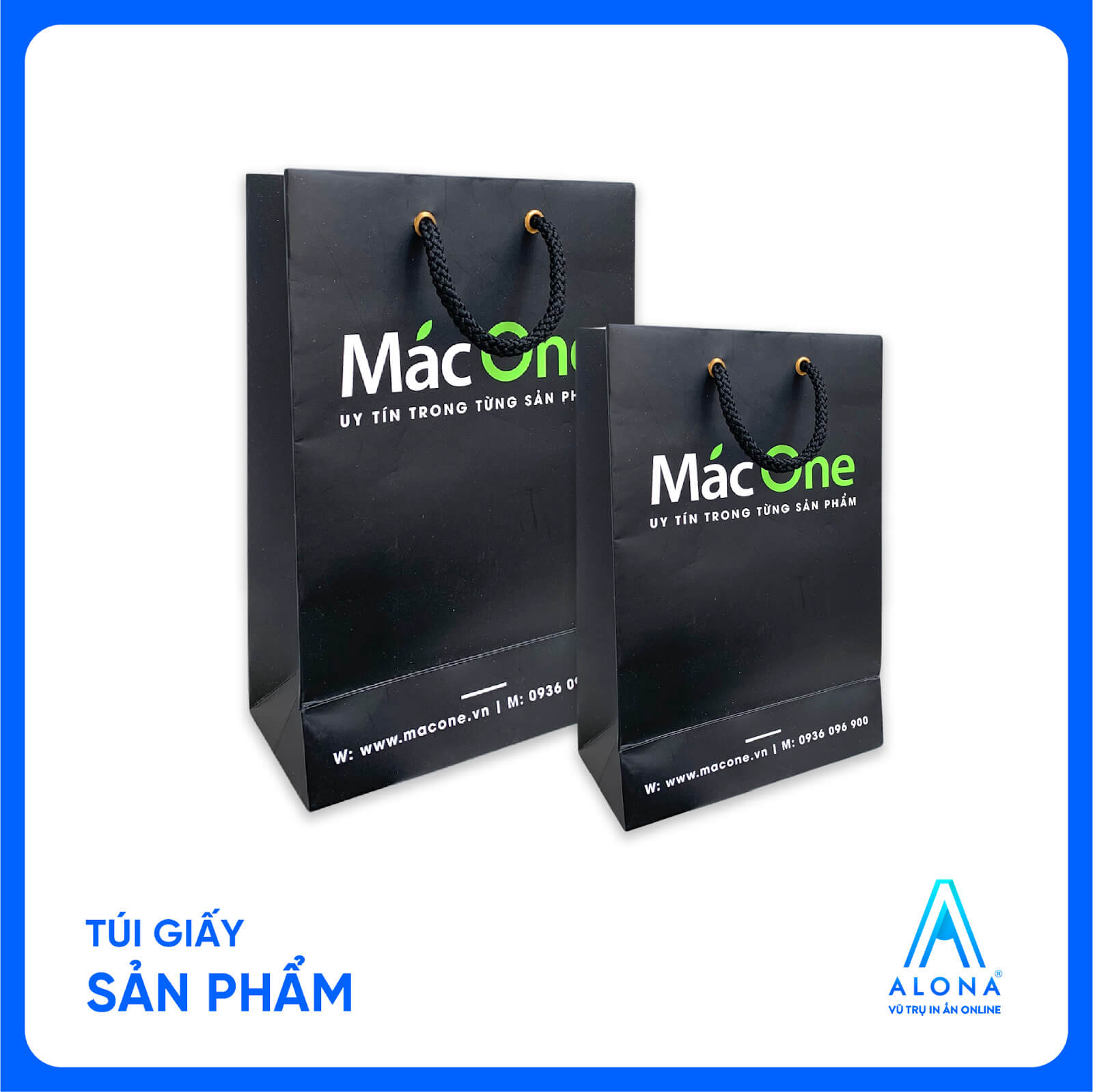 Túi giấy đen sang trọng, thiết kế lịch lãm với dây cầm chắc chắn Túi giấy đen sang trọng, thiết kế lịch lãm với dây cầm chắc chắn