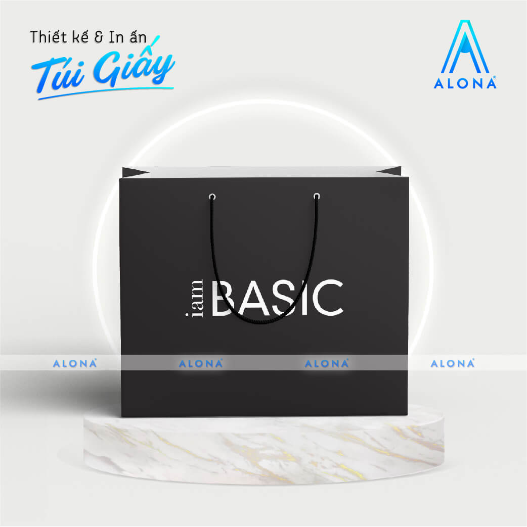 Túi giấy cao cấp màu đen sang trọng, thiết kế mang phong cách tối giản và hiện đại Túi giấy cao cấp màu đen sang trọng, thiết kế mang phong cách tối giản và hiện đại