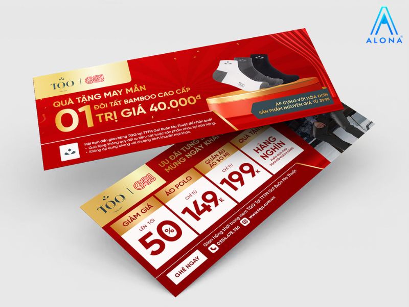 Mẫu voucher khuyến mãi tết cho shop thời trang