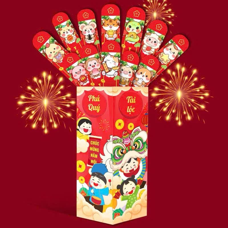  mẫu bao lì xì gieo quẻ 